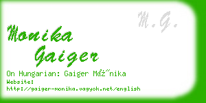 monika gaiger business card